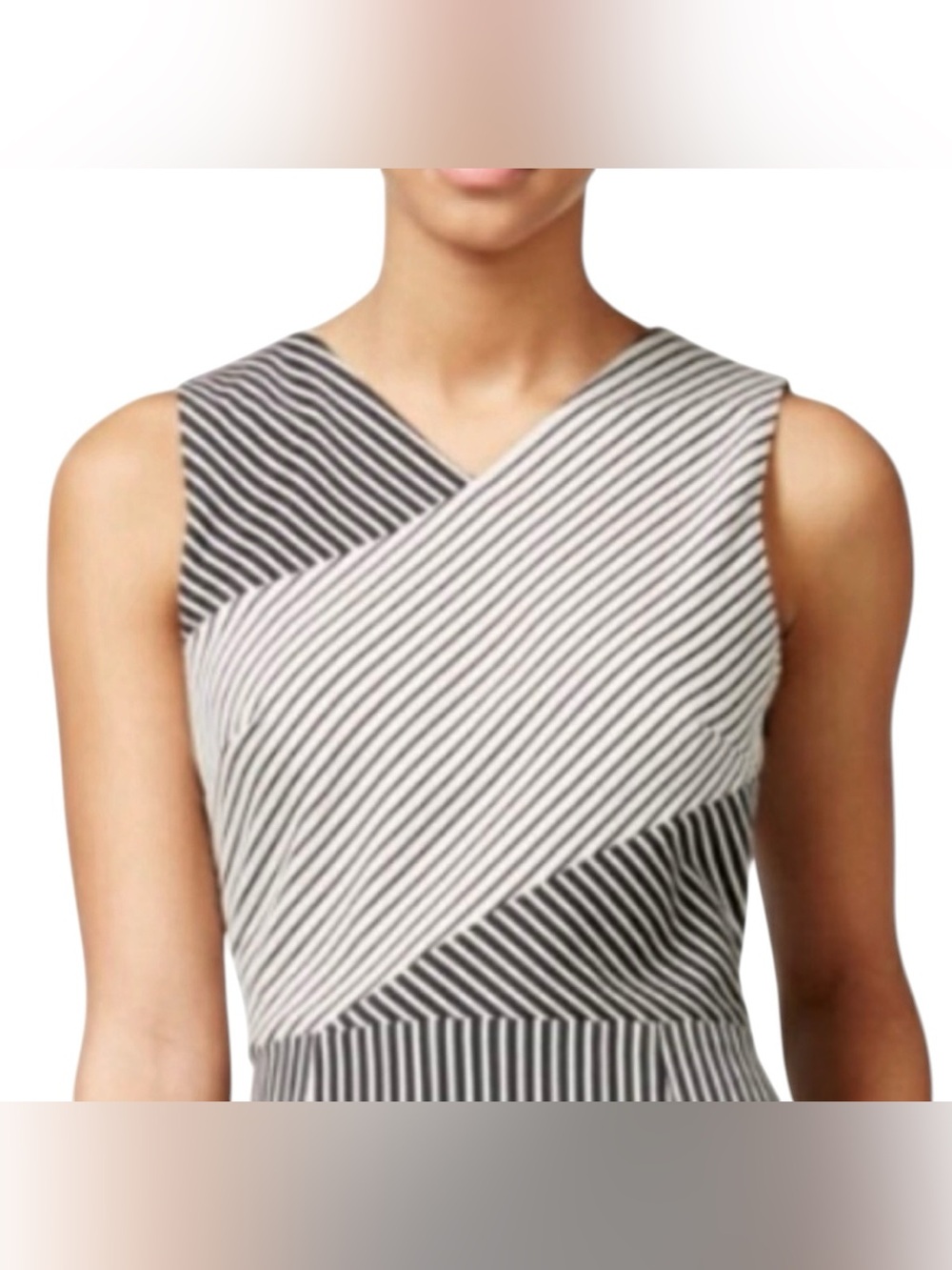 NWT RACHEL RACHEL ROY STRIPE CUTOUT SHEATH DRESS SIZE 4 - Picture 3 of 16